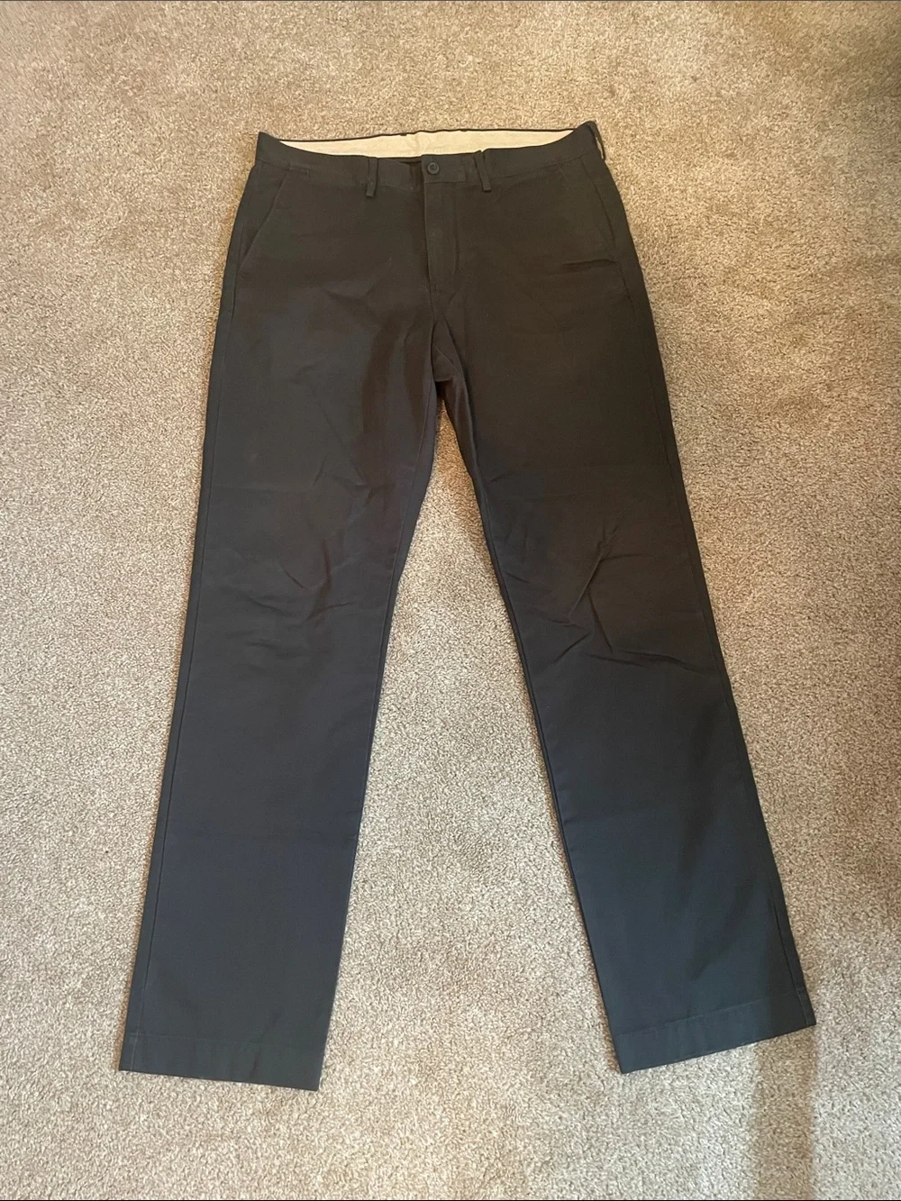 J. Crew Men's Dark Charcoal Gray/Black Chino Pants 34x34